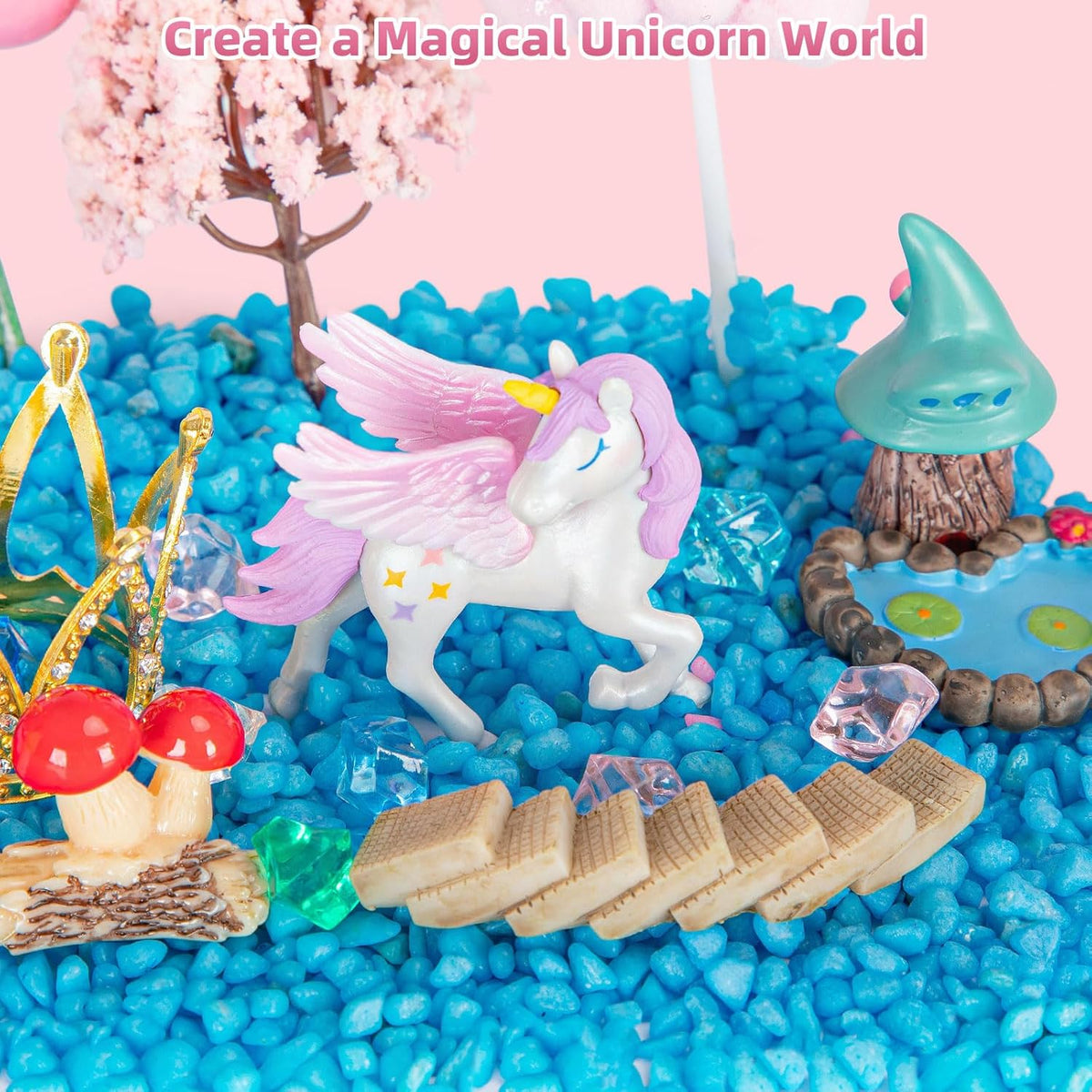 Unicorn Light Up Terrarium for Girls – DIY Garden Craft with LED | STEM Kit, Arts & Crafts Gift for