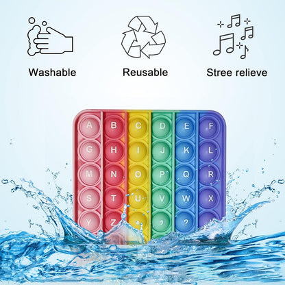 Alphabet Pop Fidget Toy Letters ABC Numbers Learning and Educational Toys Square Sensory Toys