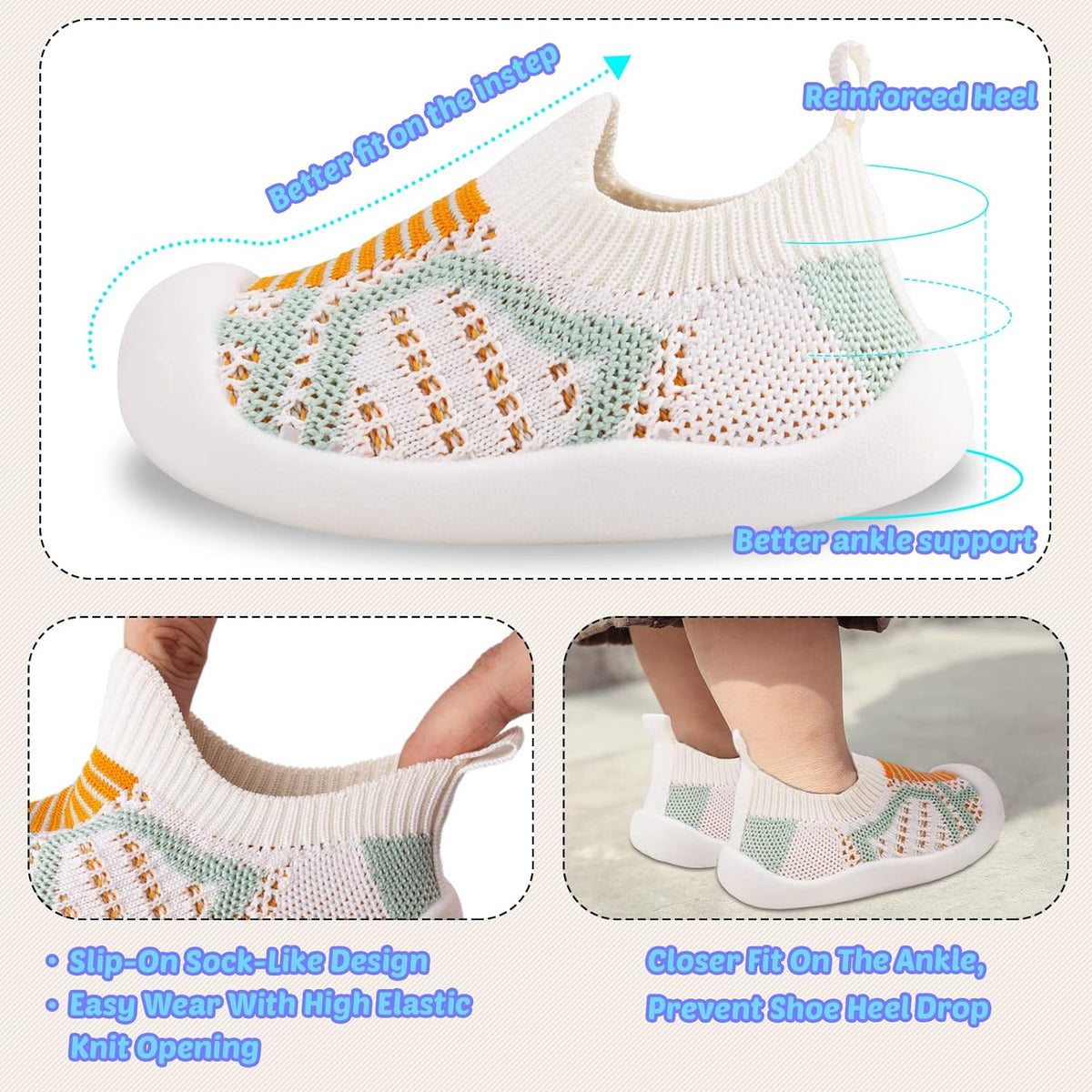 Charrost Toddler Baby Girl Boy First Walking Shoes Checkered Sneakers Sizes 3/4/5/6/7/8T. Soft