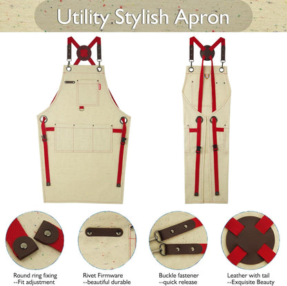 Kids Art Aprons for Painting, Gardening, Cooking, Multiple Pockets, Kids Smock for Boys & Girls