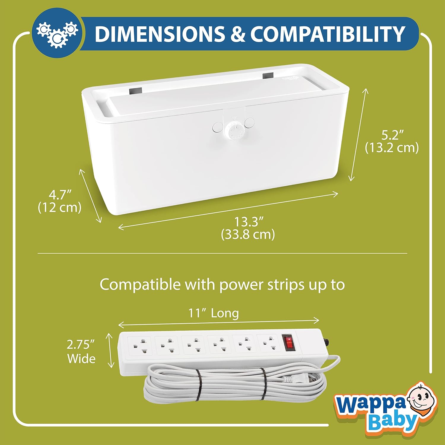 Power Strip Cover Box - Effectively Baby Proofs Power Strip with Patented Dual Lock. Convenient