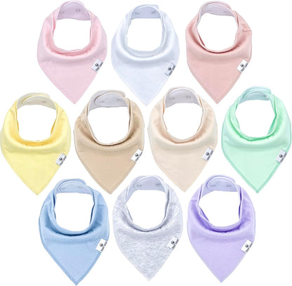 DiaperSquad's Baby Bibs for Drooling and Teething, Bibs for Boys, Baby Girl - Solid Cotton Baby