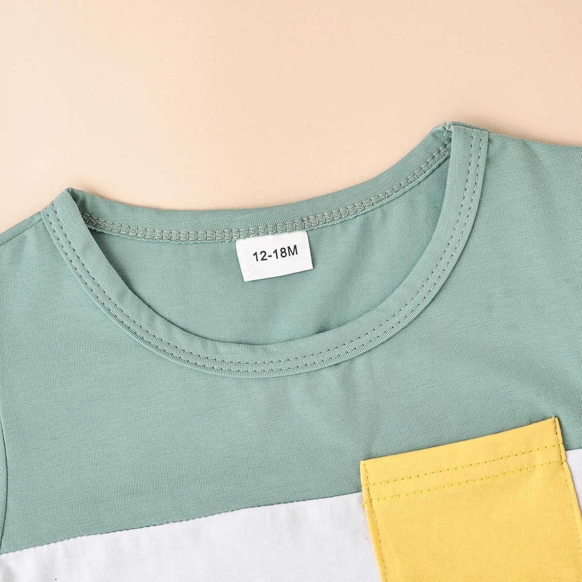 Baby Boy Clothes Toddler Boy Summer Outfits Short Sleeve Patchwork Top T-shirt & Pocket Pant Set 2