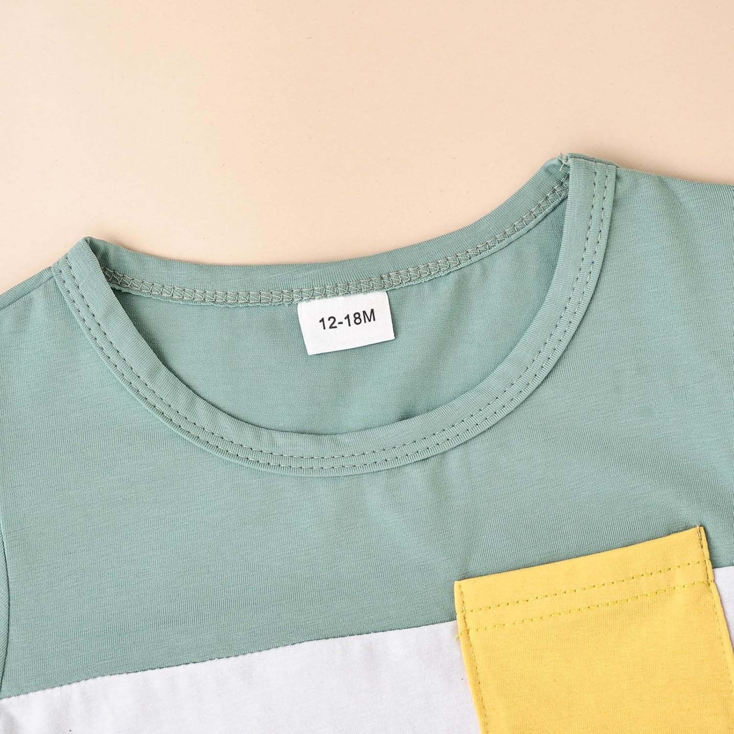 Baby Boy Clothes Toddler Boy Summer Outfits Short Sleeve Patchwork Top T-shirt & Pocket Pant Set 2