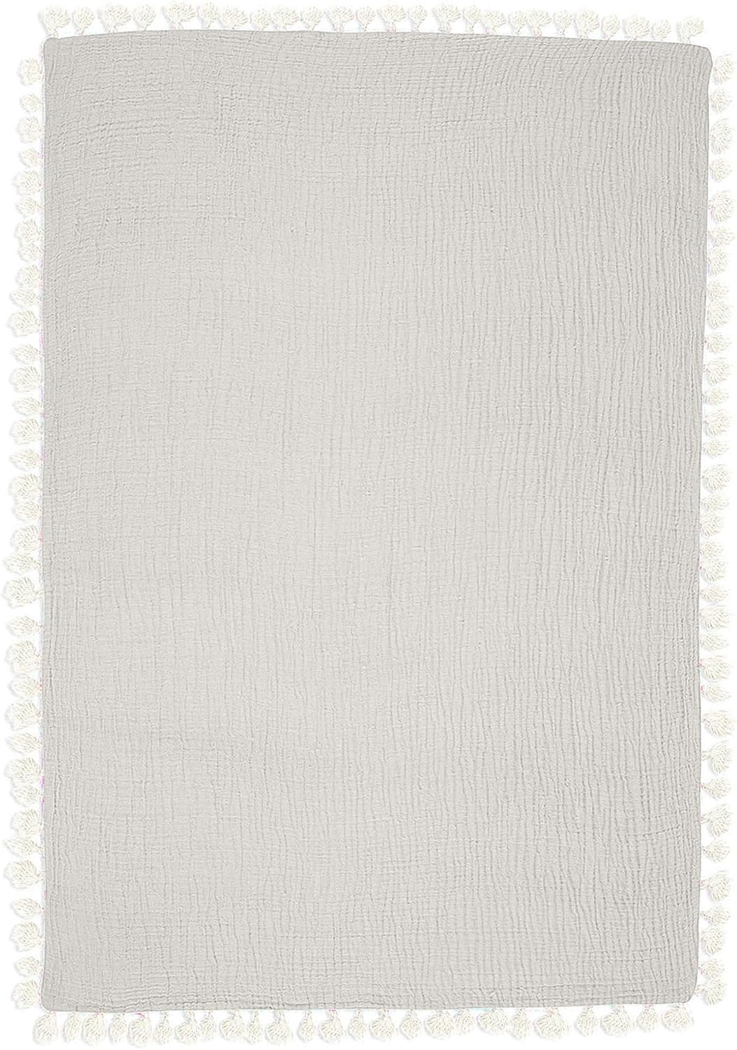 Crane Baby Muslin Swaddle Blanket, Soft Cotton Lightweight Nursery and Stroller Blanket for Baby