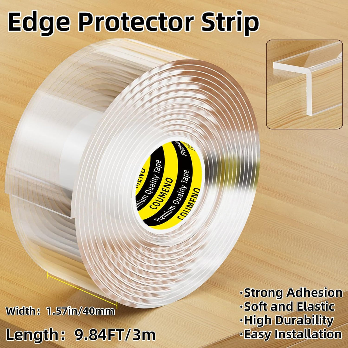 Clear Edge Protector,Safe Corner Protector, Anti-Sharp Edge Protector, for Furniture, Drawers