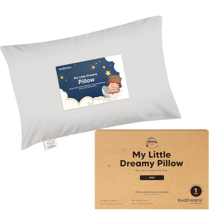Mini Toddler Pillow with Pillowcase - 9x13 My Little Dreamy Travel Kids Pillow for Sleeping