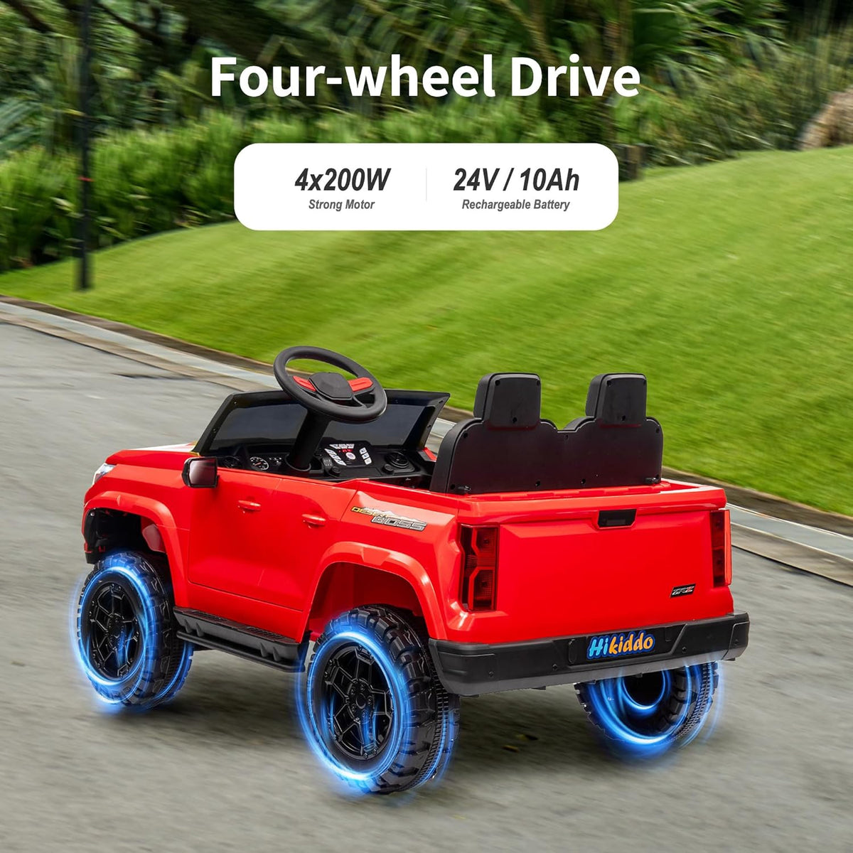 24V 10Ah Ride on Toy for Big Kids, 4WD 2 Seater Electric SUV Kids Car to Drive w/Remote Control