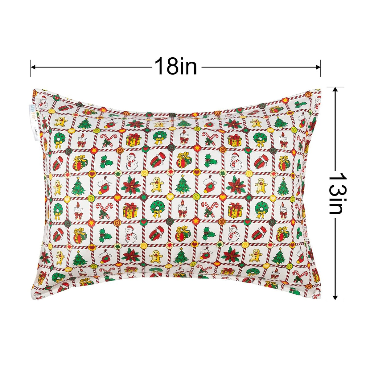 ALVABABY Toddler Pillowcases 2 Pack Organic Cotton Kids Pillow Cover Fit 13"x 18" or 12"x16"