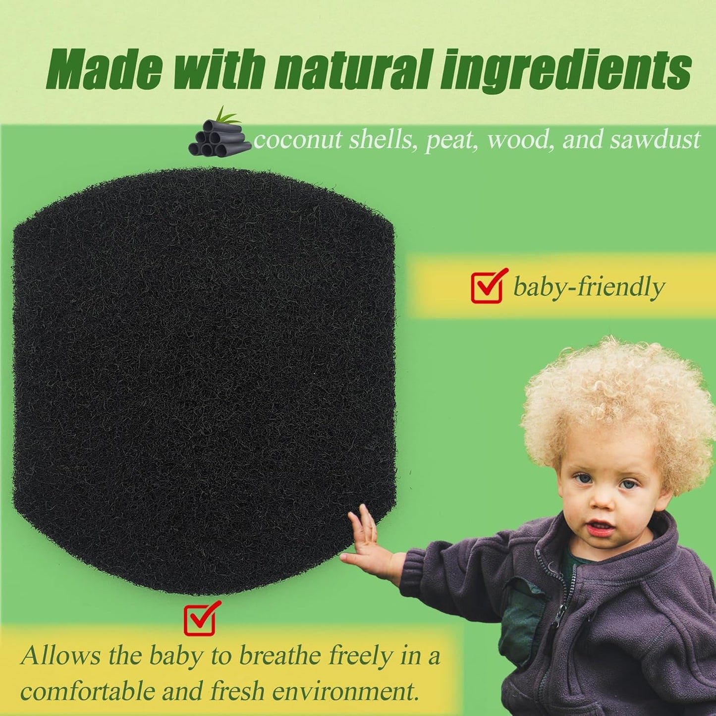 Diaper Pail Deodorizers Odor Eliminator Activated Charcoal Filter Refills Compatible with Ubbi