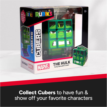 Rubik's Cube Hulk Cuber, Problem-Solving Challenging Brain Teaser Collectible Hulk Fidget Toy, for