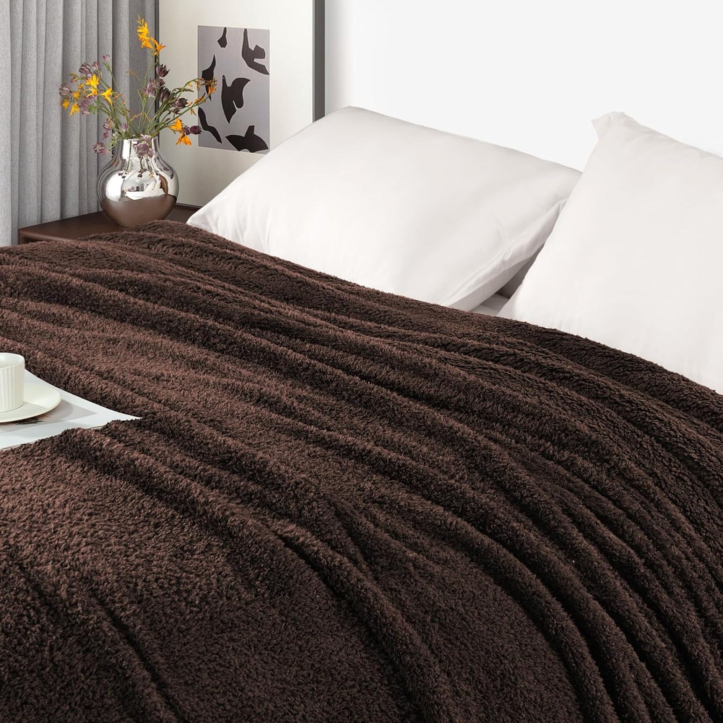 Exclusivo Mezcla Fleece Throw Blanket for Couch Sofa, Soft Warm and Fluffy Blankets for Women Men