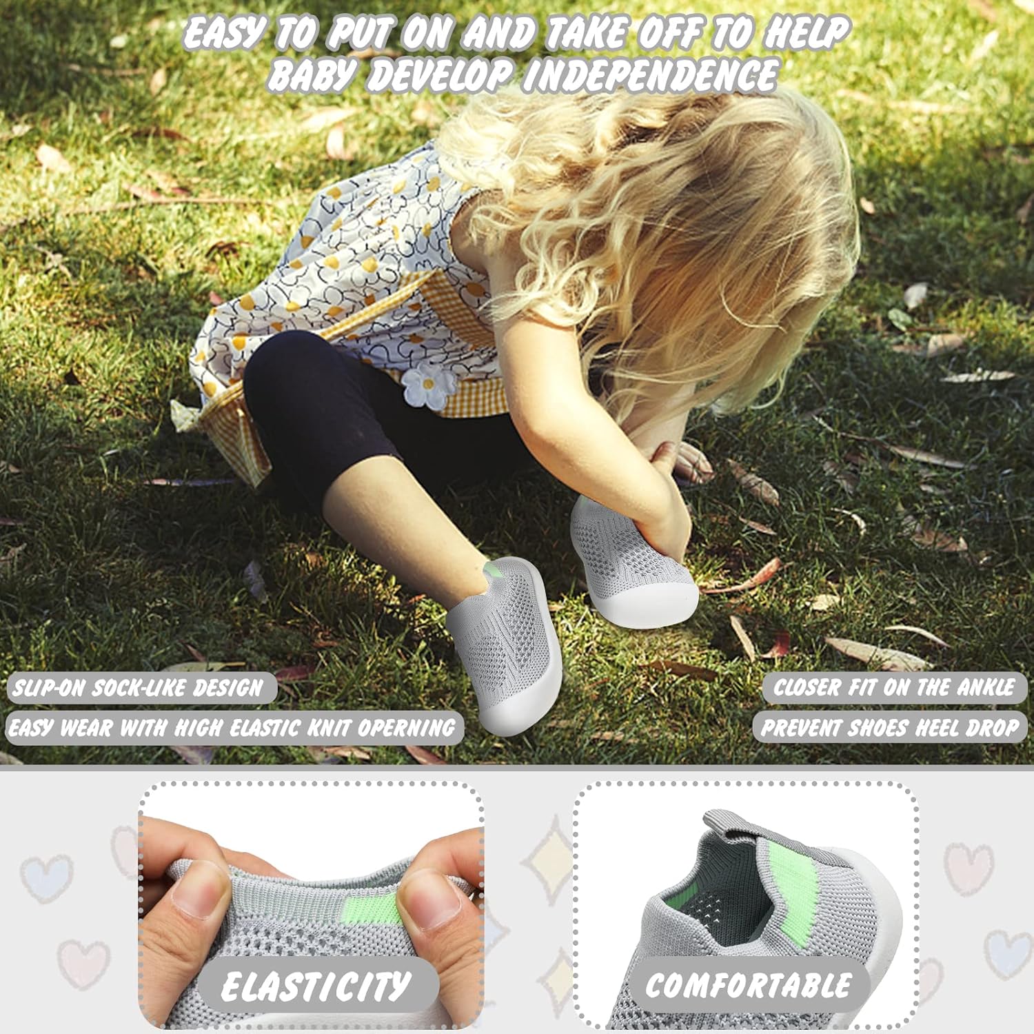 Charrost Toddler Baby Girl Boy First Walking Shoes Checkered Sneakers Sizes 3/4/5/6/7/8T. Soft