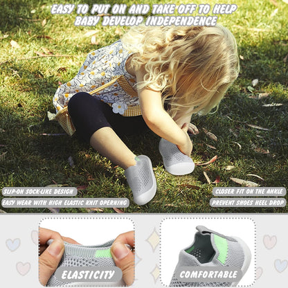 Charrost Toddler Baby Girl Boy First Walking Shoes Checkered Sneakers Sizes 3/4/5/6/7/8T. Soft