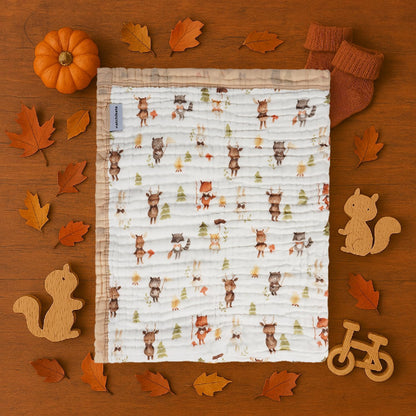 Organic Cotton Muslin Baby Blanket for Boys and Girls - Luxurious Soft Toddler Quilt for Swaddling
