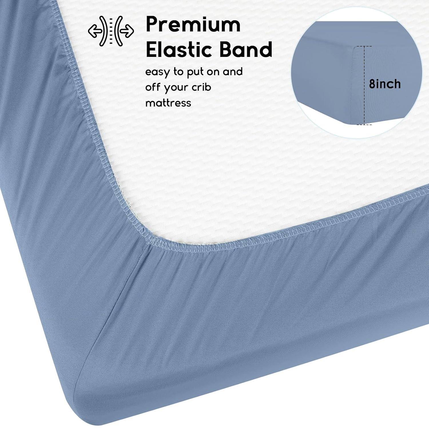 Yoofoss Baby Crib Sheets for Boys Girls, Fitted Crib Sheet 2 Pack for Standard Crib and Toddler