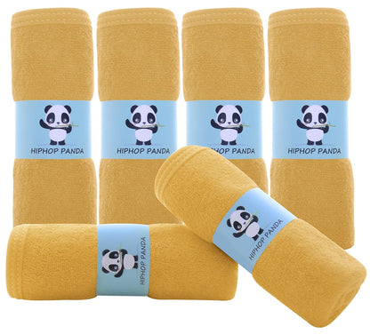 HIPHOP PANDA Baby Washcloths, Rayon Made from Bamboo - 2 Layer Ultra Soft Absorbent Newborn Bath