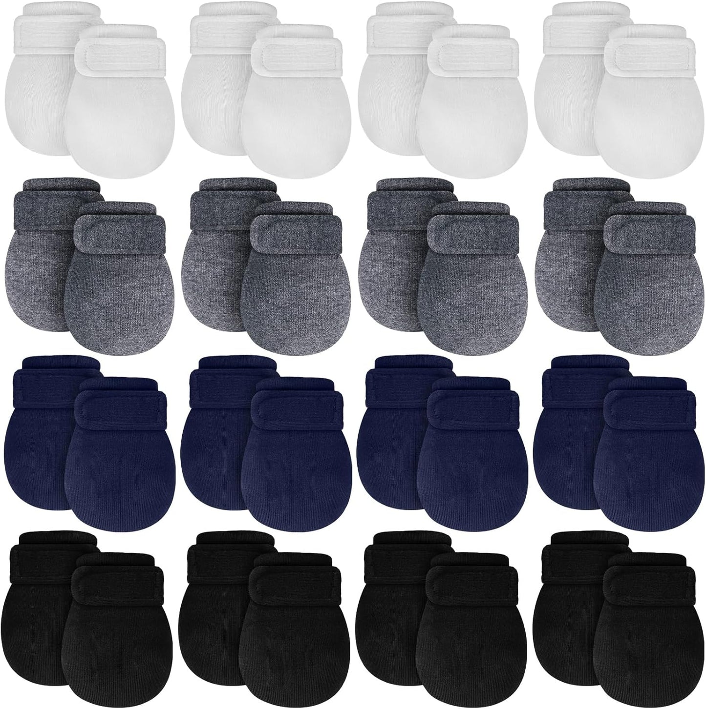 Newcotte Adjustable Baby Mittens No Scratch Newborn Cotton Breathable Gloves Warm Baby Mitts for