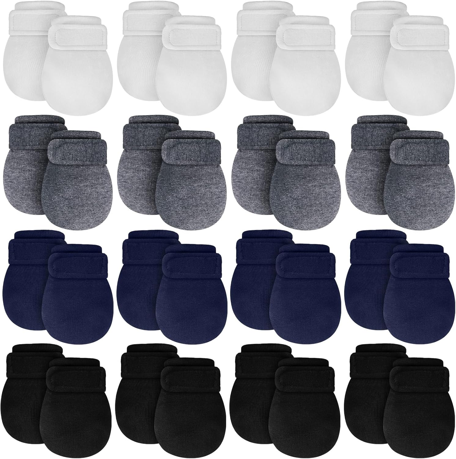 Newcotte Adjustable Baby Mittens No Scratch Newborn Cotton Breathable Gloves Warm Baby Mitts for