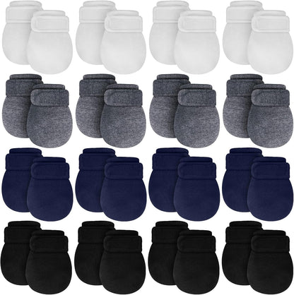 Newcotte Adjustable Baby Mittens No Scratch Newborn Cotton Breathable Gloves Warm Baby Mitts for
