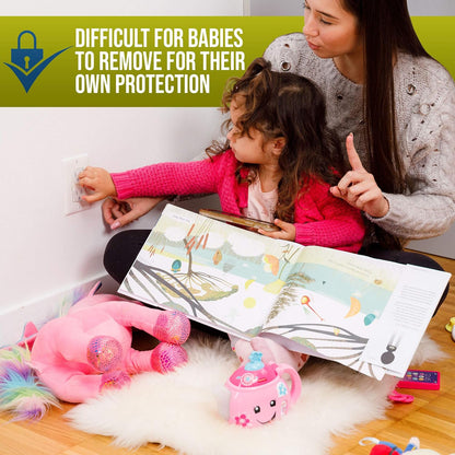 Outlet Covers Baby Proofing (32 Pack) By Wappa Baby | Safe & Secure Electric Plug Protectors |