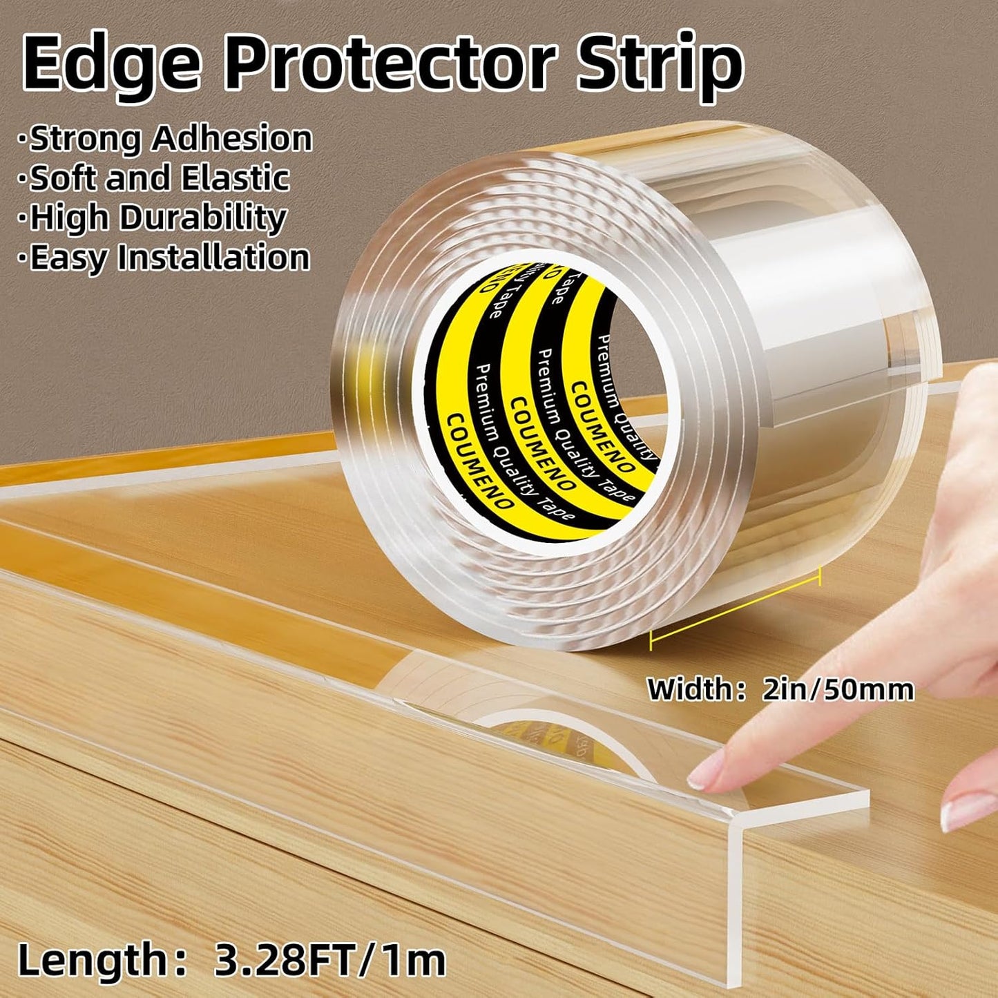 Clear Edge Protector,Safe Corner Protector, Anti-Sharp Edge Protector, for Furniture, Drawers