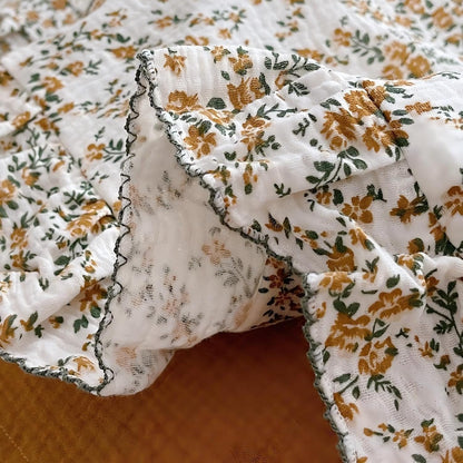 BuLuTu Soft Cotton Muslin Kids Toddler Pillowcases Hibiscus Flowers Pattern, Shabby Chic Floral