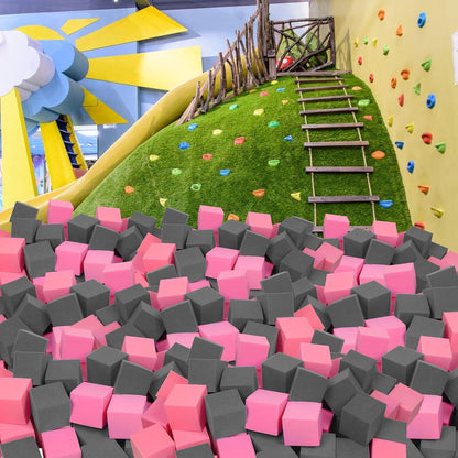Foam Pit Cubes, 24 PCS 5 Inches Gymnastics Foam Blocks Trampoline Blocks, Multi-Sport Protective