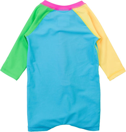 RUGGEDBUTTS Baby/Toddler Boy Swimsuit, One Piece Zipper Rash Guard Sunsuit with UPF 50+ Sun
