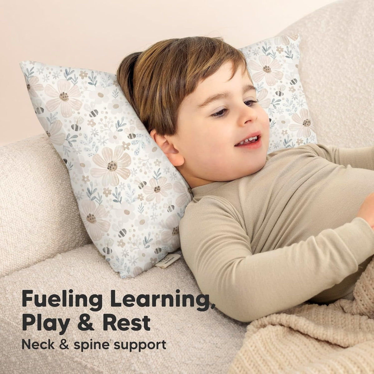 Toddler Pillow with Pillowcase - 13x18 My Little Cuddly Pillow, Viscose Derived From Bamboo Nursery