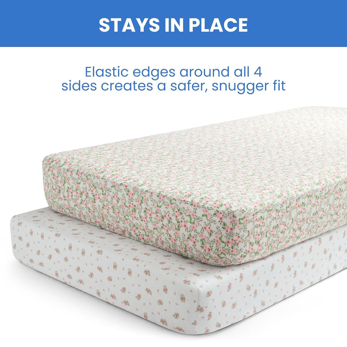 Delta Children Fitted Crib Sheets for Girls and Boys - Crib Sheet for Standard Crib and Toddler
