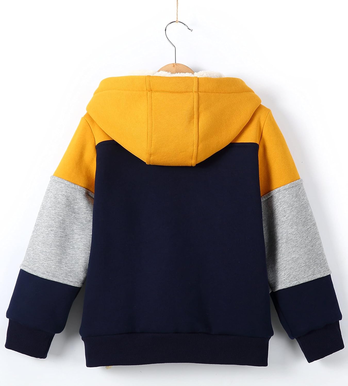 Bumeex Kids Boy's Girl's Sherpa Fleece Lined Jacket Spring Fall Winter Zip up Sweatshirt Hoodie