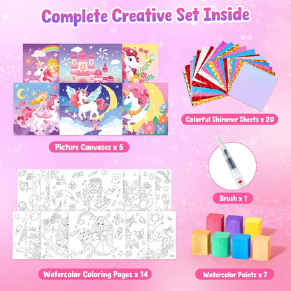 JoyCat Paint with Water Coloring Books, Art & Craft Activity, Princess No Mess Art for Kids Ages