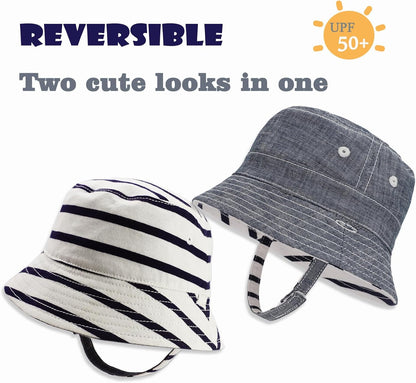 Keepersheep Baby Baseball Cap Infant Sun Hat, Cotton Knit with Soft Brim, Adjustable Soft Newborn