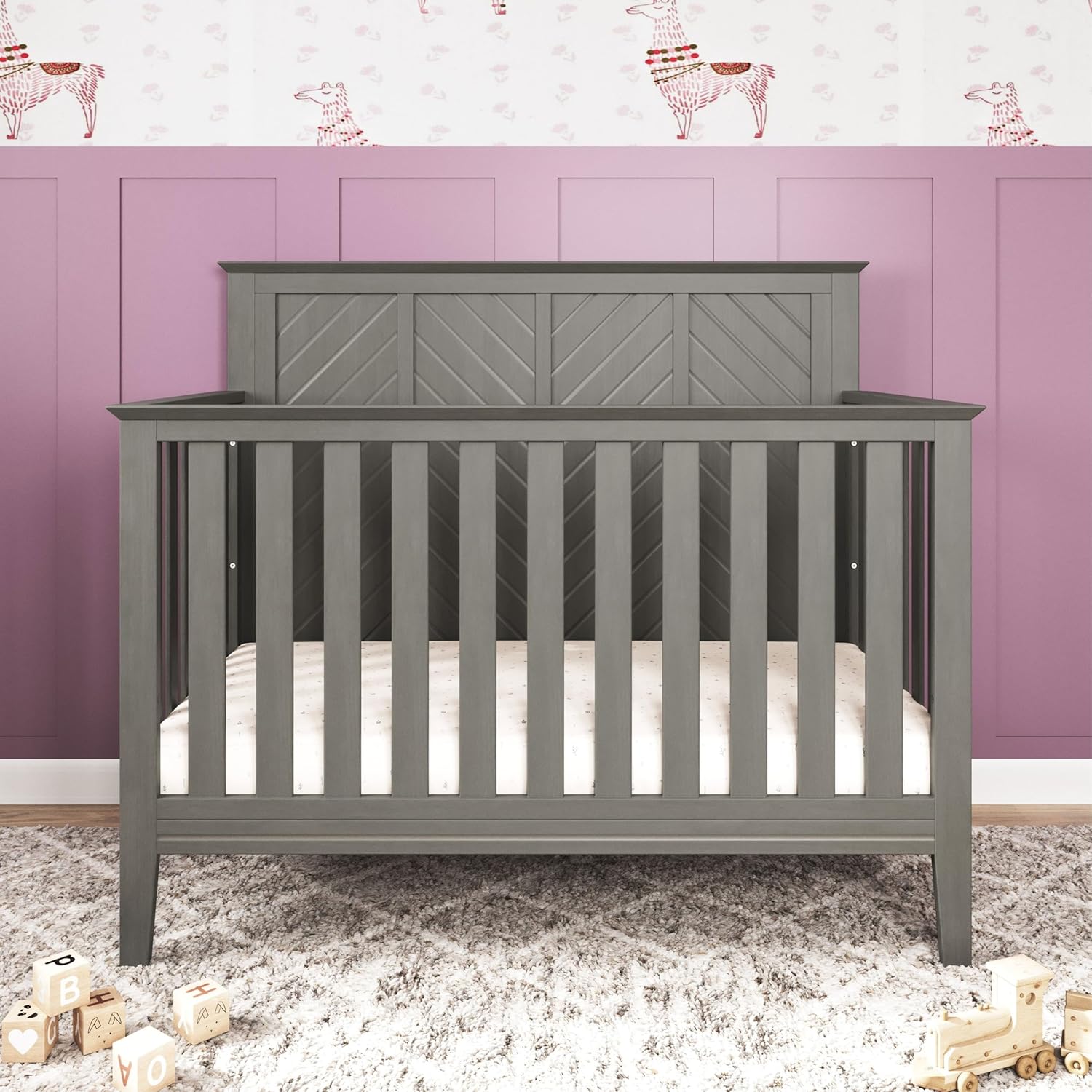 Child Craft Atwood 4-in-1 Convertible Crib, Baby Crib Converts to Day Bed, Toddler Bed and Full