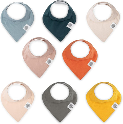 Parker Baby Bandana Drool Bibs 8 Pack Baby Bibs for Boys, Girls, Unisex - Soft & Stylish Teething