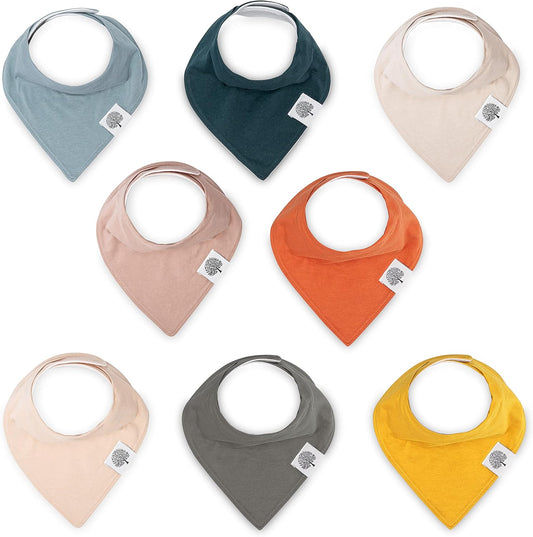 Parker Baby Bandana Drool Bibs 8 Pack Baby Bibs for Boys, Girls, Unisex - Soft & Stylish Teething
