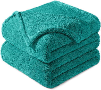 Exclusivo Mezcla Queen Size Flannel Fleece Blanket, Super Soft Velvet Plush Bed Blanket, Fuzzy Cozy