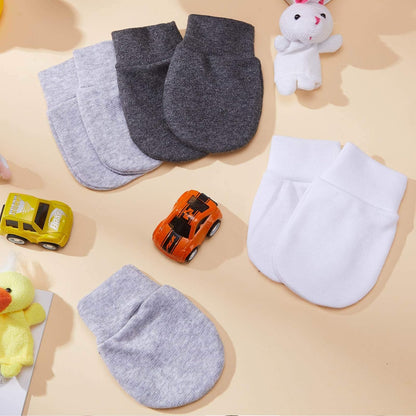 Geyoga 6 Pairs Newborn Baby Mittens No Scratch Gloves Infant Toddler Anti Scratch Essentials Unisex