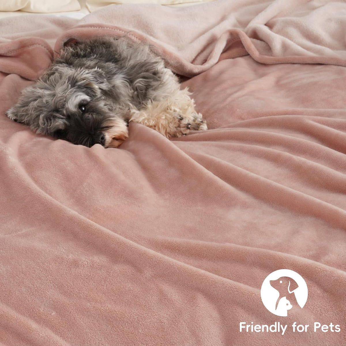 PHF Ultra Soft Fleece Blanket Twin Size, No Shed No Pilling Luxury Plush Cozy 300GSM Lightweight
