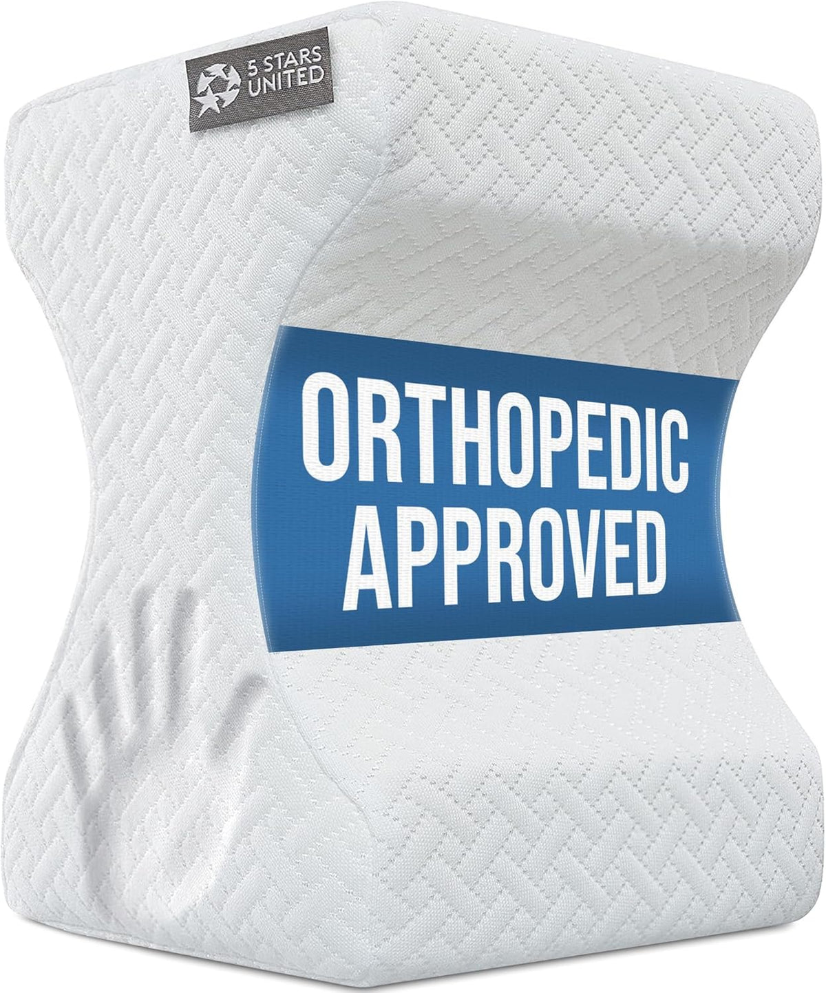 5 STARS UNITED Knee Pillow for Side Sleepers - Hip Pain Relief, Memory Foam Leg Cushion for Side
