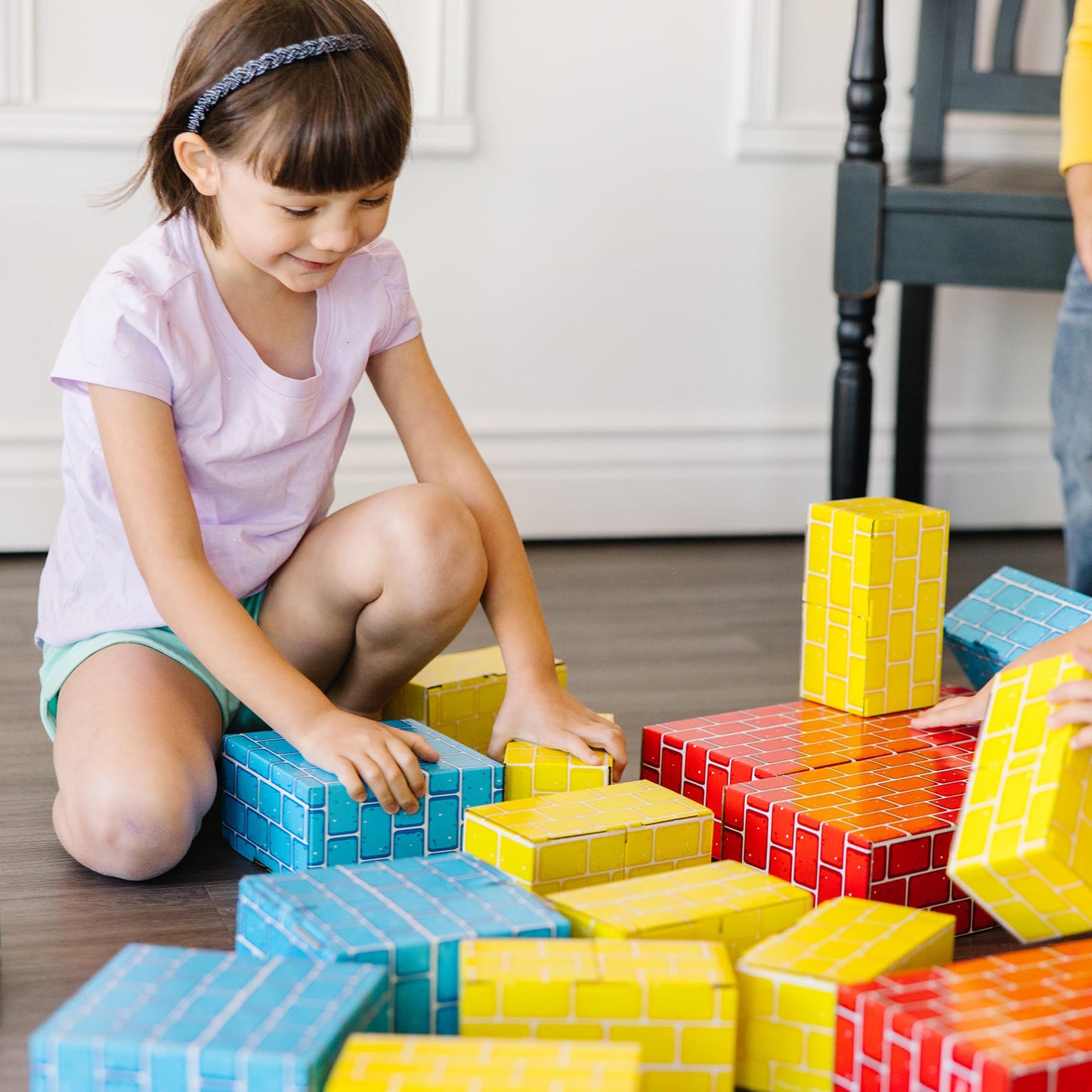 Melissa & Doug Jumbo Cardboard Blocks Building Set (40 pc) - Lightweight Building Toys and