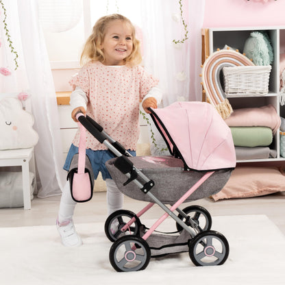Bayer Baby Doll Stroller Toy Set with Bag - Pink Carriage for 18 Inch Dolls