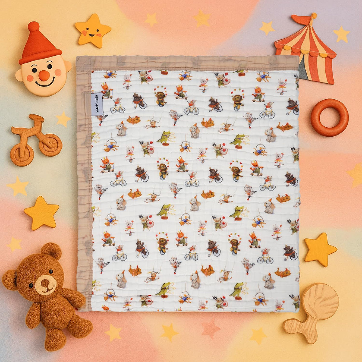 Organic Cotton Muslin Baby Blanket for Boys and Girls - Luxurious Soft Toddler Quilt for Swaddling