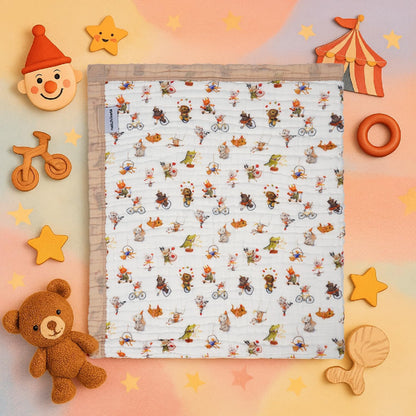 Organic Cotton Muslin Baby Blanket for Boys and Girls - Luxurious Soft Toddler Quilt for Swaddling