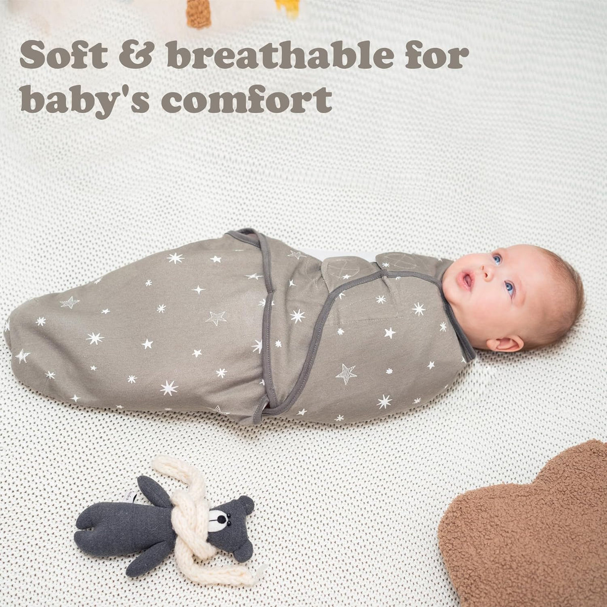 Bublo Baby Swaddles for Newborns – 3-Pack Infant Swaddles 0-3 Months – Adjustable Swaddle Sleep