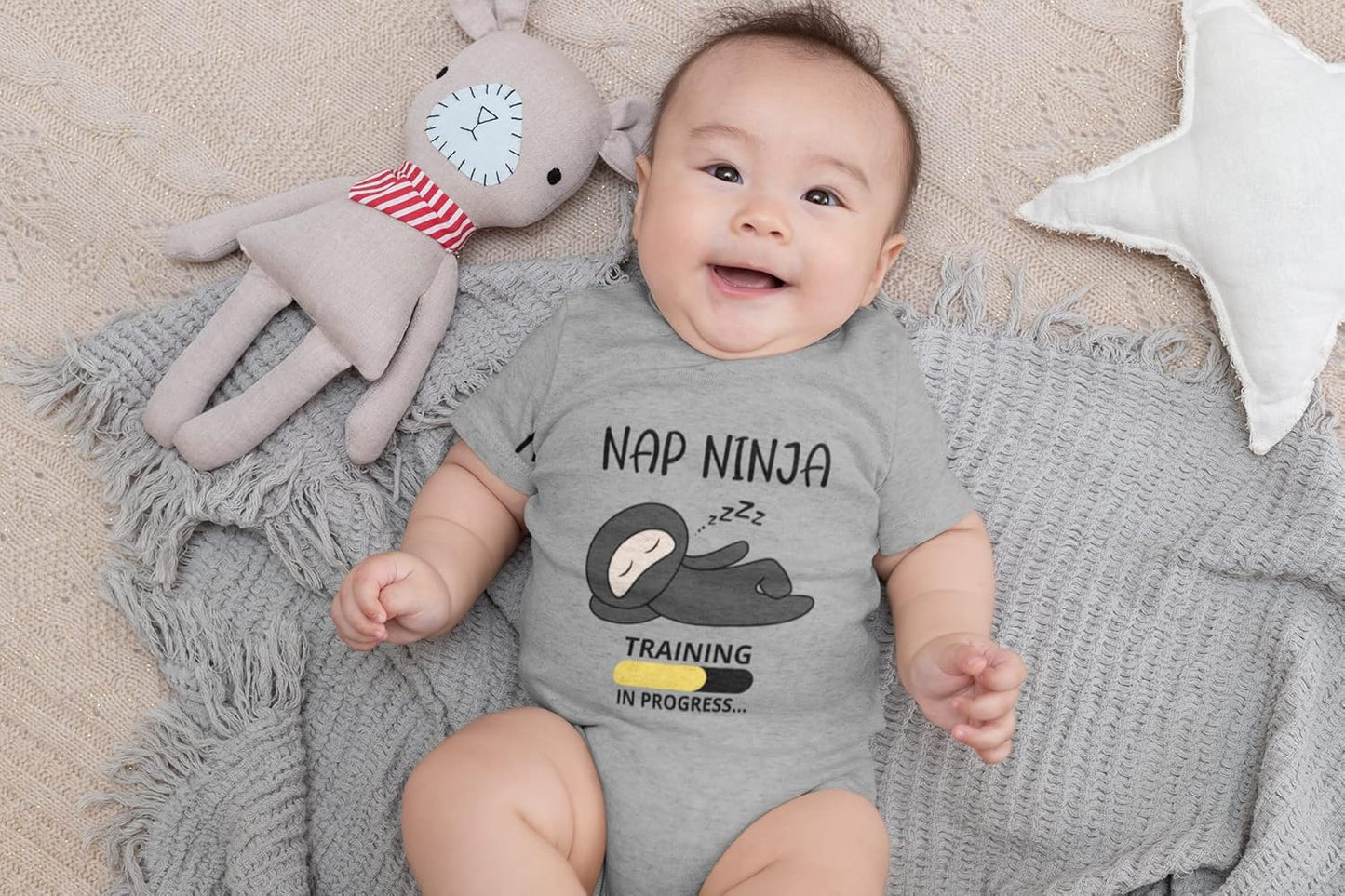 Infant Short Sleeve Baby Bodysuit for Sensitive Skin | Eczema-Friendly Newborn Clothing for Boys or