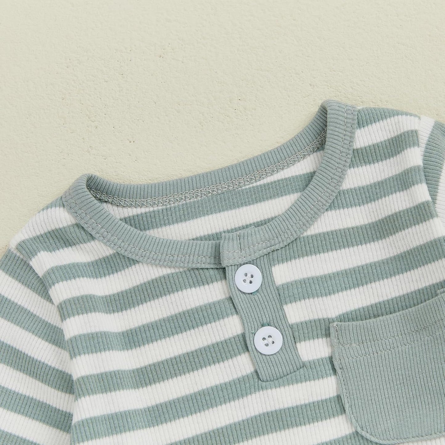 fhutpw Baby Boy Clothes 3 6 12 18 Months Ribbed Knitted Long Sleeve Romper and Pants Sets Newborn