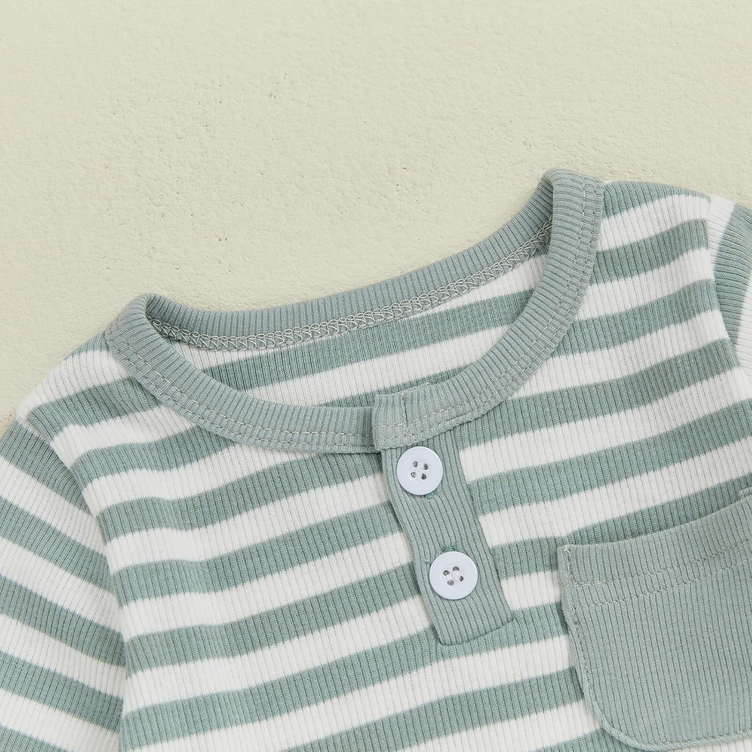 fhutpw Baby Boy Clothes 3 6 12 18 Months Ribbed Knitted Long Sleeve Romper and Pants Sets Newborn