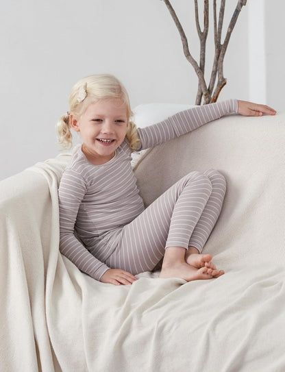 AVAUMA Stripe Pattern Baby Boys Girls Pajama Set Kids Toddler Snug fit Ribbed Sleepwear pjs for